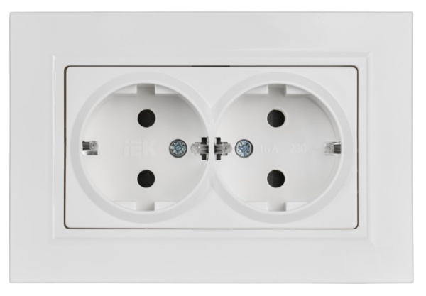 фото Розетка двухместная с заземлением  IEK BR-R28-16-K10-F в Санкт-Петербургe