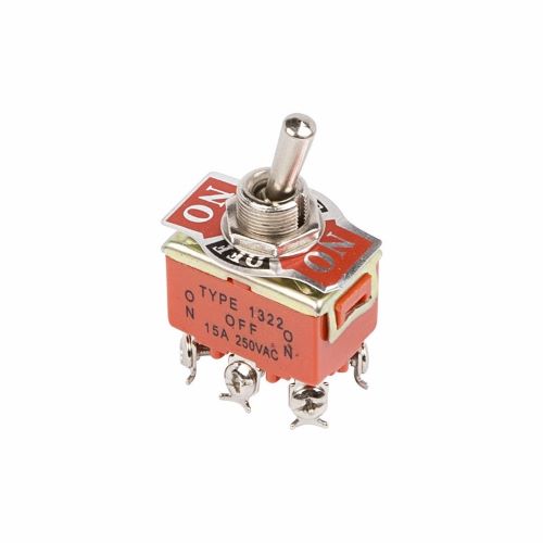 

Тумблер Rexant 36-4132 250V 15А (6c) ON-OFF-ON двухполюсный (KN-203), 36-4132
