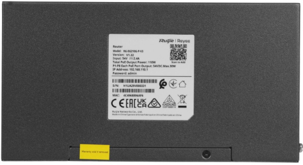 фото Маршрутизатор RUIJIE NETWORKS RG-EG210G-P-V3 в Уфе