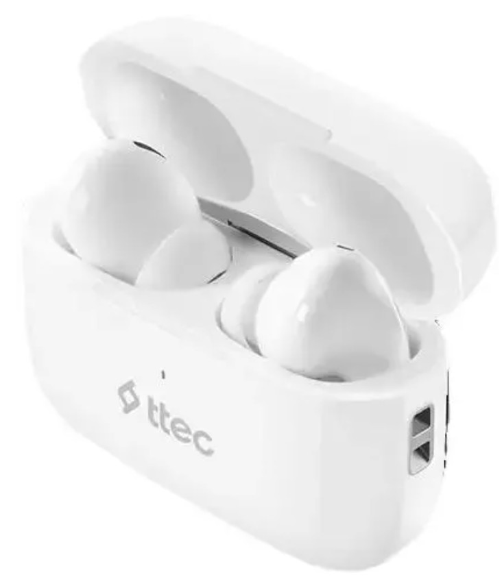 

Наушники беспроводные TTEC AirBeat Pro Lite 2KM155B ANC TWS BT Headset. Цвет: белый, AirBeat Pro Lite