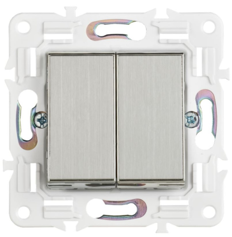 фото Выключатель двухклавишный  IEK SK-V20-0-10-K50