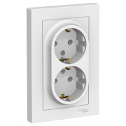 фото Розетка двухместная с заземлением  Systeme Electric ATN001324