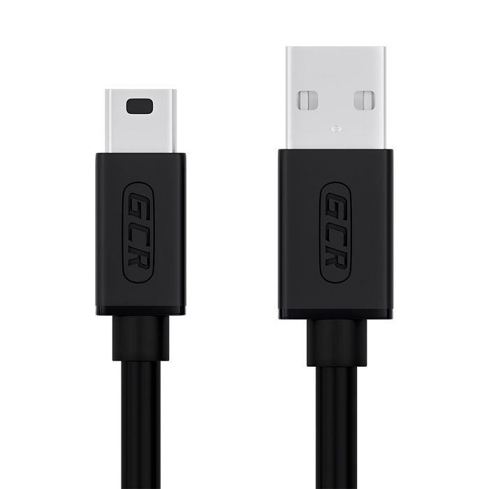 

Кабель интерфейсный USB 2.0 GCR AM/mini 5P GCR-UM2M5P-BB2S-1.5m 1,5 м, Premium, двойное экранирование, антифриз, черный, AM/mini 5P