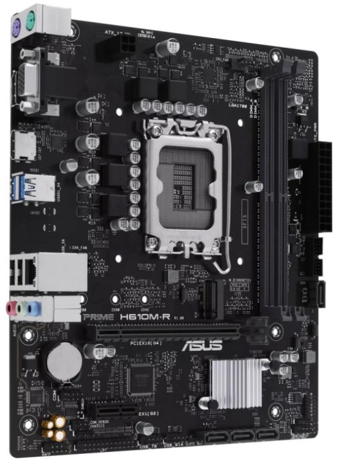 

Материнская плата mATX ASUS PRIME H610M-R-SI (LGA1700, H610, 2*DDR5 (5600), 4*SATA 6G, M.2, 2*PCIE, Glan, VGA, HDMI, DP, 2*USB 3.2, 2*USB 2.0), PRIME H610M-R-SI