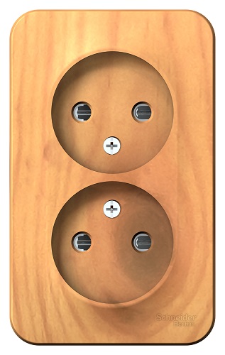 

Розетка Schneider Electric BLNRA001215 2-ая б/з со шторками 16А, 250В, изолир. пластина Ясень наруж, BLNRA001215