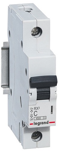 

Автоматический выключатель Legrand 419661 однополюсный RX3 4,5 кА C 6 А, 419661