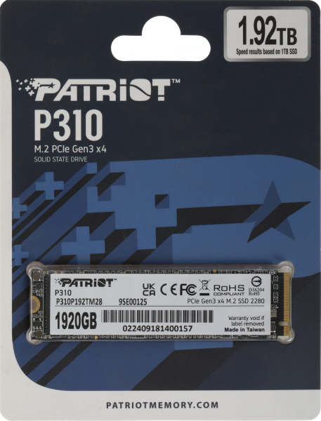 фото Накопитель SSD M.2 2280 Patriot Memory P310 в Уфе 1920 ГБ