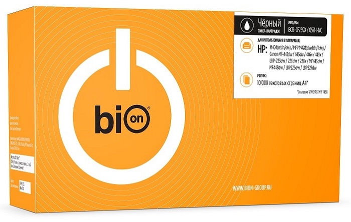 

Картридж BION BCR-CF259X/057H-NC CF259X/057H-NC для HP LaserJet M406/M430, LaserJet M428, LaserJet Pro M304/M404; Canon i-SENSYS LBP223dw/226dw/228x/M, BCR-CF259X/057H-NC