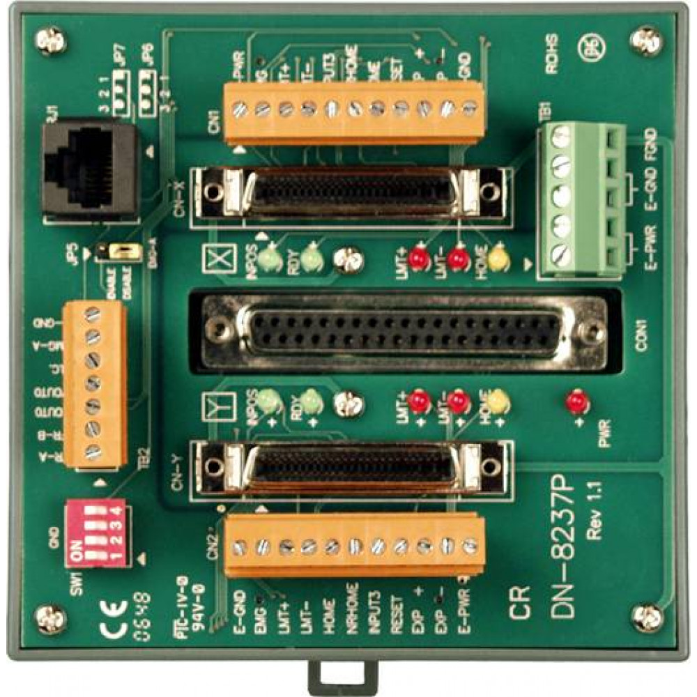 

Плата ICP DAS DN-8237PB CR Photo-isolated terminal board for Panasonic servo minas A Amplifier, DN-8237PB CR