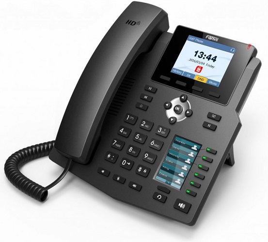 

Телефон VoiceIP Fanvil X4 4 SIP, аудио HD,PoE,2 цветных ЖК дисплея,режим работы: телефонная трубка/спикерфон/гарнитура,соответствие стандартам: CE/FCC, X4