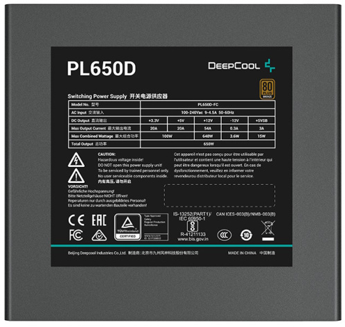 фото Блок питания ATX Deepcool PL650D в Уфе