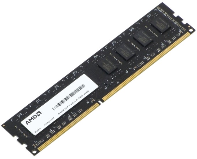 

Модуль памяти DDR3 4GB AMD R334G1339U1S-U PC3-10600 1333MHz CL9 1.5V RTL, R334G1339U1S-U