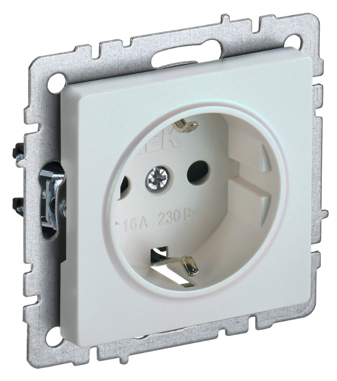 

Розетка с заземлением IEK BR-R11-16-K36 BRITE без защитных шторок 16А РС11-1-0-БрЖ Жемчужный, BR-R11-16-K36