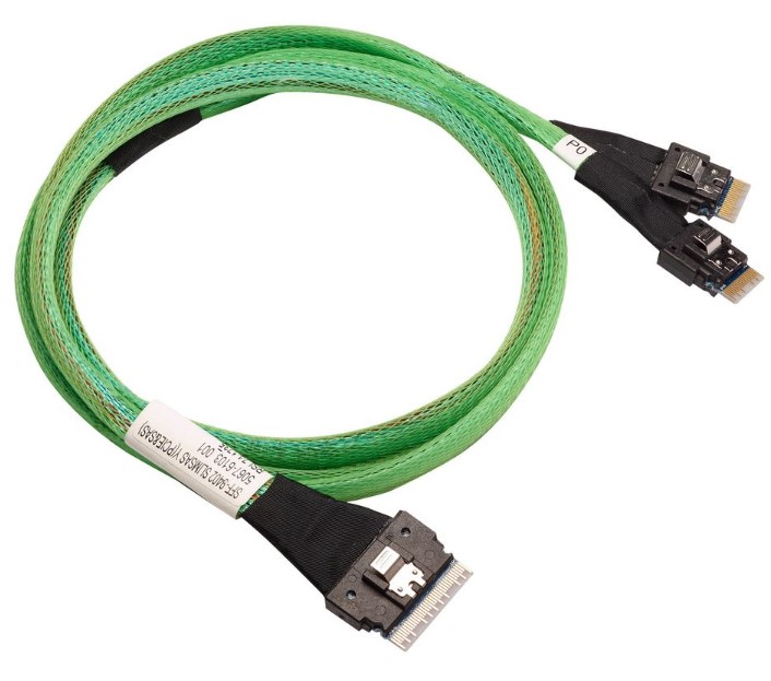 

Кабель ACD MD-6710074 Slimline SASx8 (SFF8654) -to-2 Slimline SASx4 (SFF8654)+ SFF9402, 1M, (аналог 05-60004-00), MD-6710074