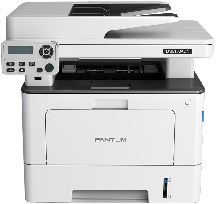 

МФУ монохромное Pantum BM5100ADN A4, 40 стр/мин, 1200x1200 dpi, 512 MB RAM, Duplex, ADF50, tray 250, USB/LAN, BM5100ADN