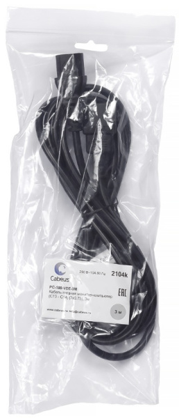 фото Кабель питания  Cabeus PC-189-VDE-3M в Казани