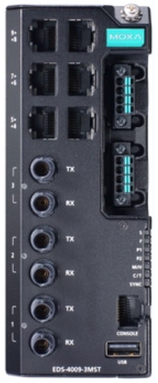 

Коммутатор управляемый MOXA EDS-4009-3MST-HV-T 6*10/100BaseT(X) ports, 3*100BaseFX multi-mode ports with ST connectors, single power input 110/220, EDS-4009-3MST-HV-T