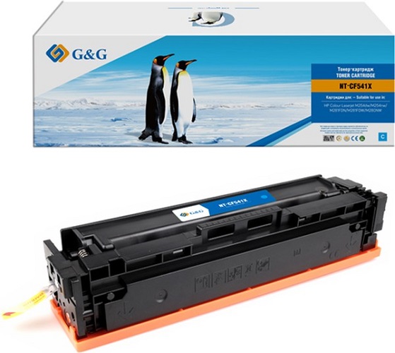 

Картридж GG-CF541X Cartridge G&G for HP CLJ M254dw/M254nw/M281FDN/M281FDW/M280NW, with chip (2500), GG-CF541X