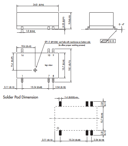 

Преобразователь AC-DC сетевой TRACO POWER TES 2N-2413 2Watt;18 - 36 VDC;15 VDC / 135 mA;SMD Package, regulated, 2:1 input, TES 2N-2413