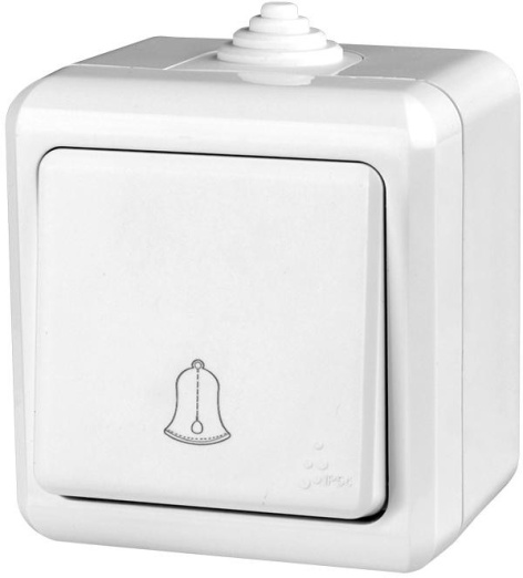 Изображение товара Кнопка звонка TOKOV ELECTRIC TKL-DT-DB-C01-IP54 белая накладная