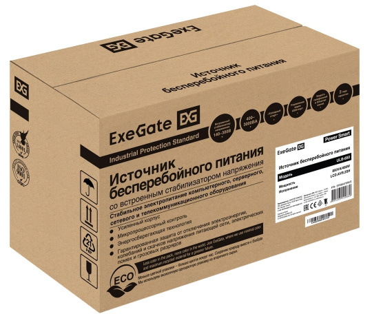 фото Источник бесперебойного питания Exegate Power Smart ULB-850.LCD.AVR.EURO.RJ в Краснодаре