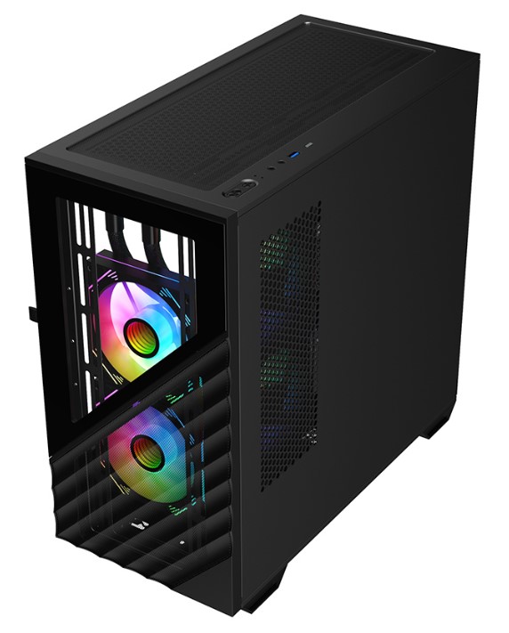 

Корпус mATX 1STPLAYER DK D7 D7-BK-3F1 черный, без БП, боковая панель из закаленного стекла, USB 3.0, USB 2.0, audio, DK D7