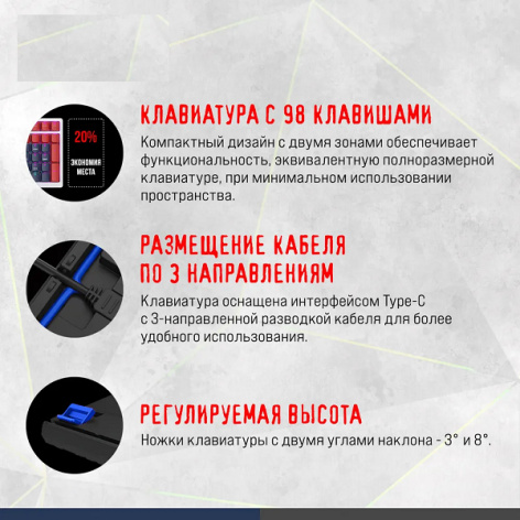 фото Клавиатура  A4Tech Bloody S98 Sports Navy BLMS Plus в Уфе