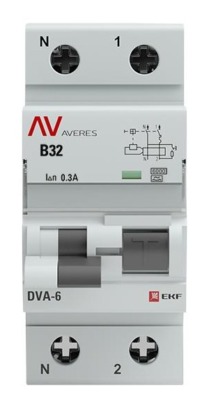 фото Автомат дифференциальный EKF rcbo6-1pn-32B-300-a-av в Красноярске