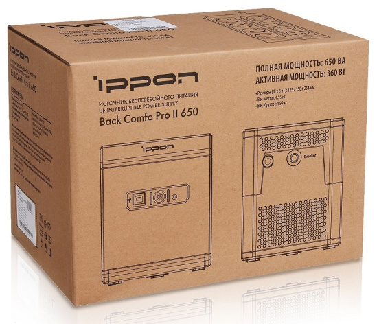 фото Источник бесперебойного питания  Ippon Back Comfo Pro II 650 в Красноярске