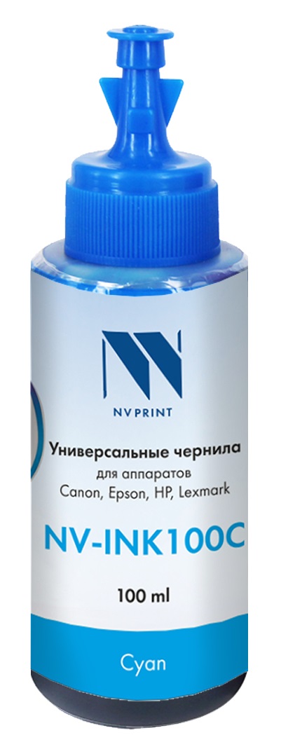 

Чернила NVP NV-INK100C универсальные Cyan на водной основе для аппаратов Сanon/Epson/НР/Lexmark (100ml), NV-INK100C