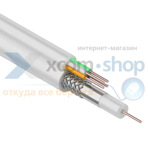 фото Кабель  Rexant ККСВ-В + 4х0.5мм., 100м., белый в Волгограде