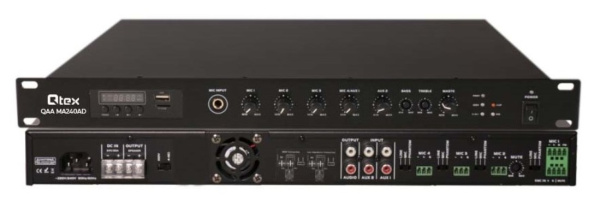Изображение товара Микшер-усилитель Qtex QAA MA240AD 240 Вт с Bluetooth и FM-радио