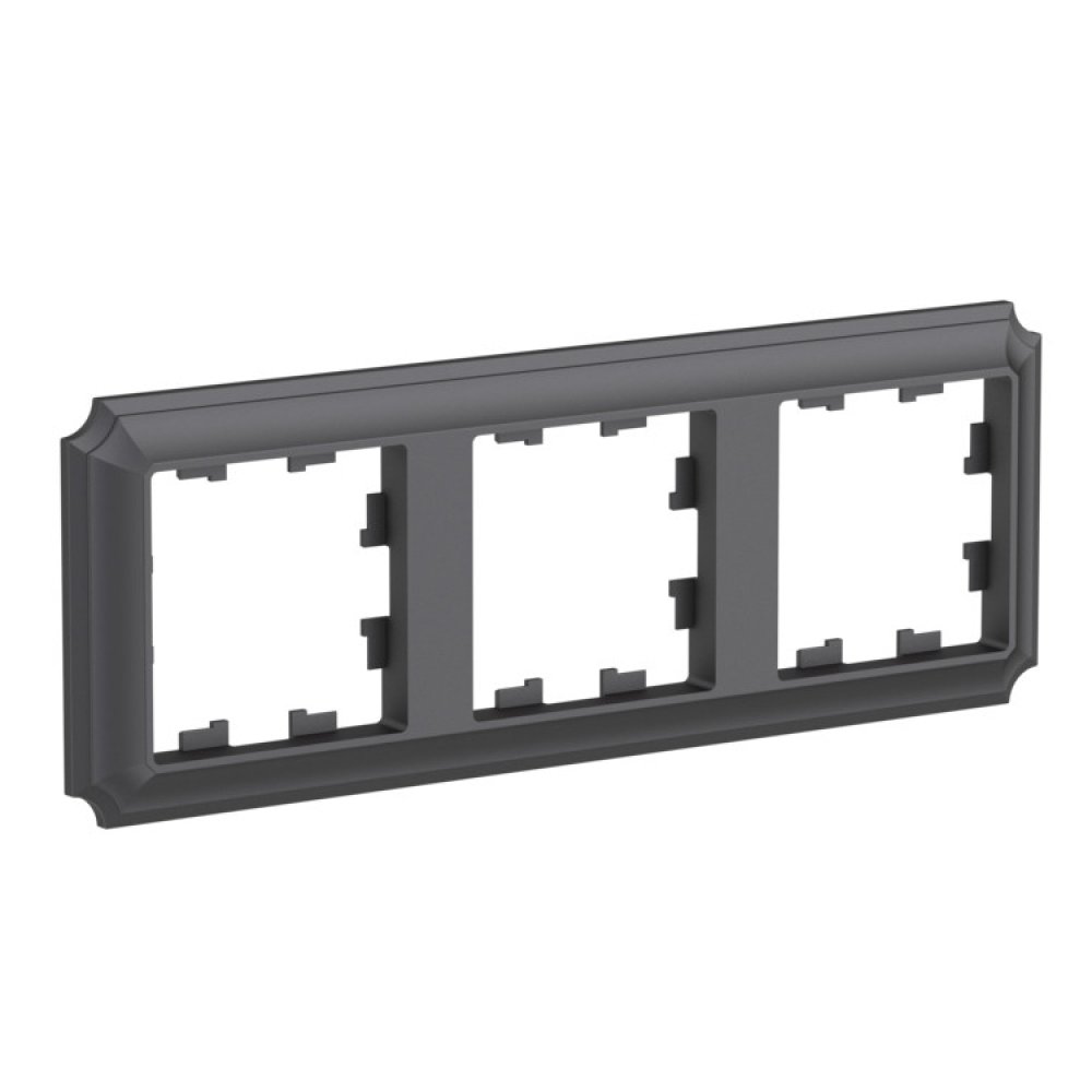 

Рамка тройная Systeme Electric ATN101403 AtlasDesign ANTIQUE универсальная, Базальт, ATN101403