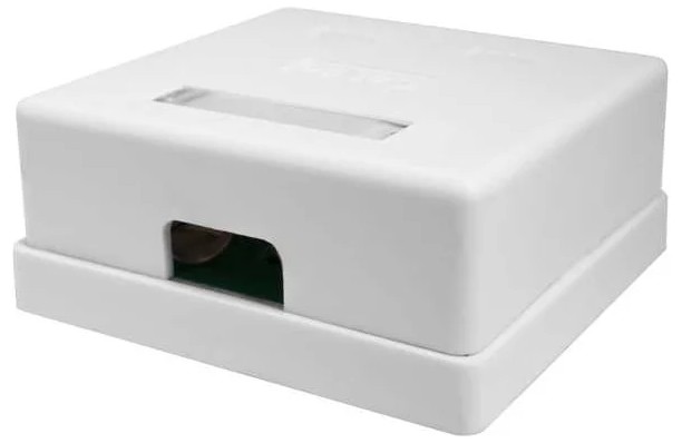 

Розетка настенная SUPRLAN 10-0308-1 накладная RJ45 2 кат.5E FTP белый, 10-0308-1