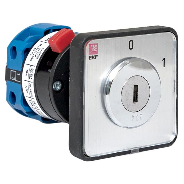 

Переключатель кулачковый EKF pk-1-112-10 ПК-1-112 10А 2P «0-1» с ключом, pk-1-112-10