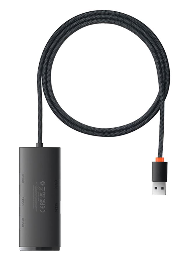 

Разветвитель Baseus WKQX030101 USB Lite Series Black, WKQX030101