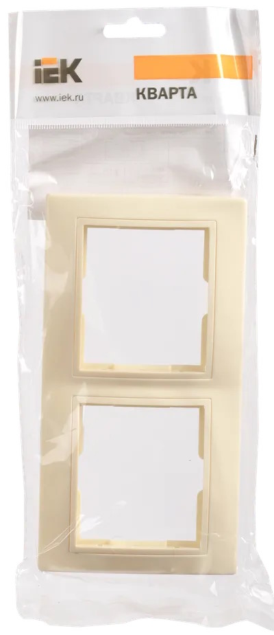 

Рамка IEK EMK20-K33-DM 2-м КВАРТА РГ-4-ККм горизонт. кремовая, EMK20-K33-DM