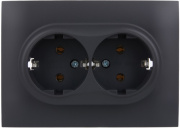фото Розетка двухместная с заземлением IEK SK-R21-16-K48-F