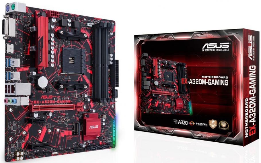 

Материнская плата mATX ASUS EX-A320M-GAMING (AMD AM4,A320,4*DDR4(3200),4*SATA 6G,M.2,3*PCI-E,7.1CH,GLan,Wi-Fi,5*USB 3.1/Type-C,DVI-D/HDMI), EX-A320M-GAMING