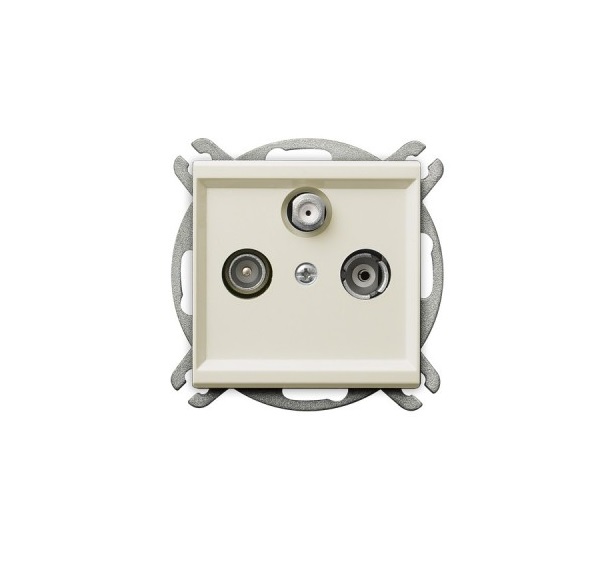 

Розетка Ospel GPA-RS/m/27 RTV-SAT, оконечная, экрю, GPA-RS/m/27