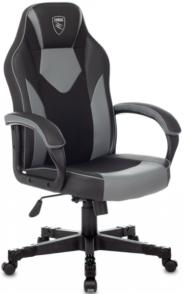 Изображение товара Игровое кресло ZOMBIE GAME 17 GREY с регулируемой спинкой и мягкими подлокотниками