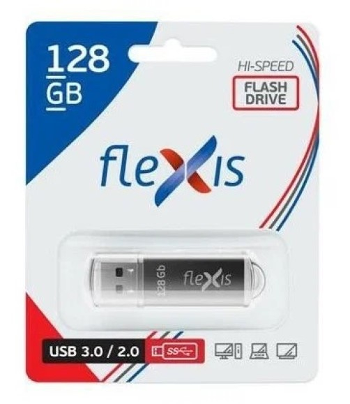 

Накопитель USB 3.1 128GB Flexis RB-108 Gen 1 (5 Гбит/с), чёрный, RB-108