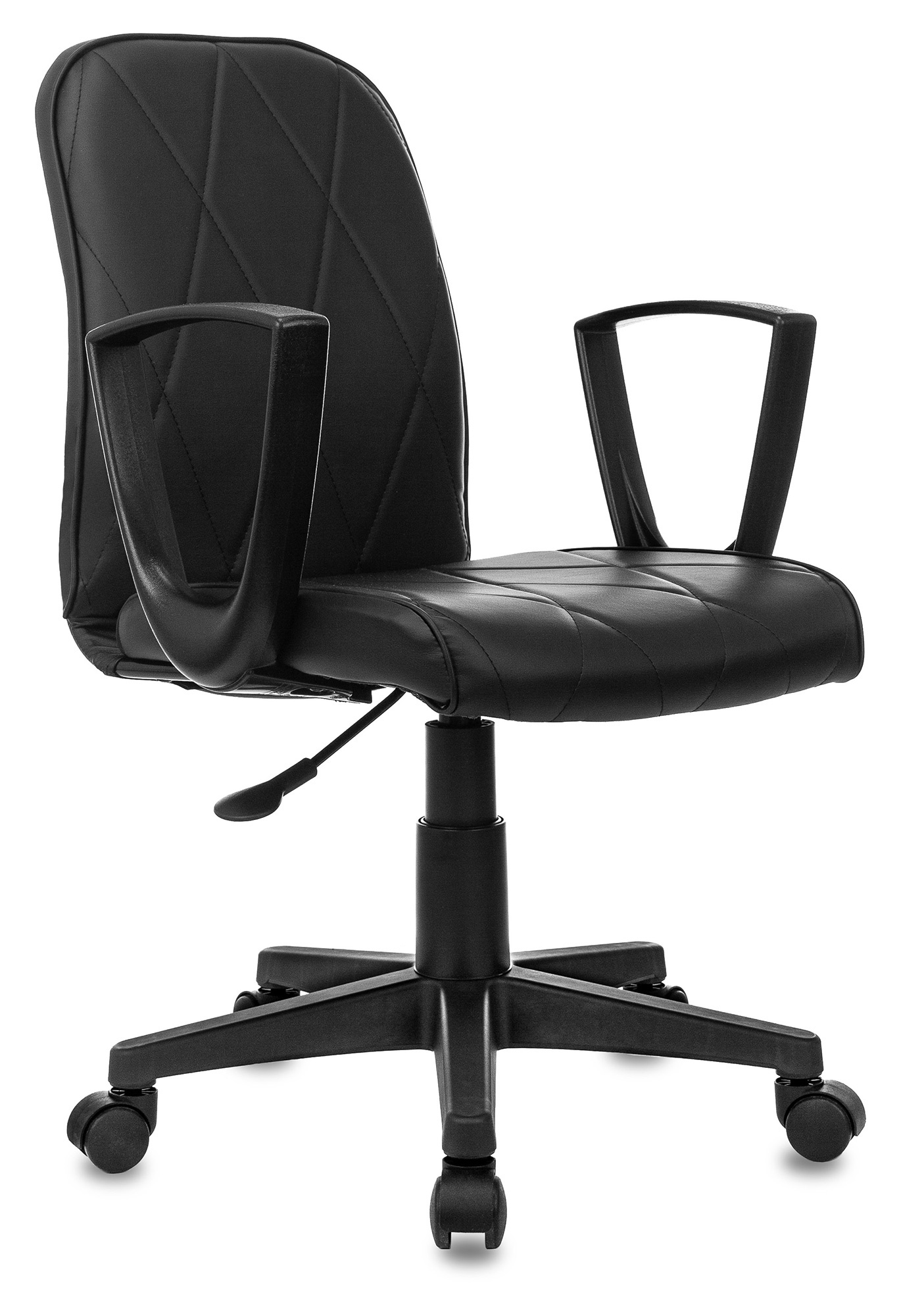 

Кресло офисное Бюрократ CH-327/BLACK-PU черное эко.кожа крестов. пластик черный, CH-327/BLACK-PU