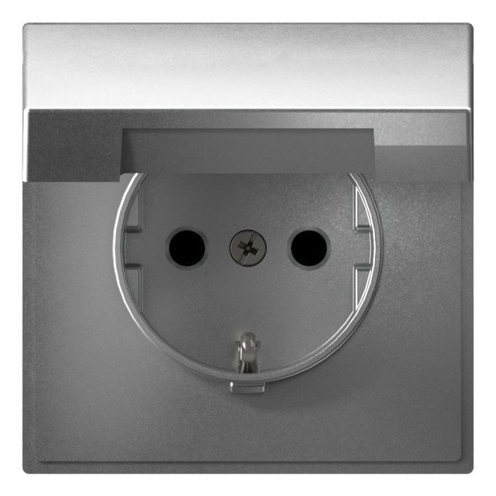 

Розетка с заземлением Systeme Electric GAL000346 ArtGallery со шторками с крышкой, 16А, IP20, механизм, алюминий, GAL000346
