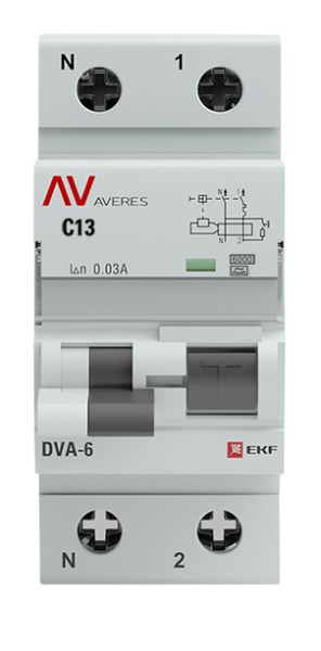 фото Автомат дифференциальный EKF rcbo6-1pn-13C-30-a-av в Красноярске