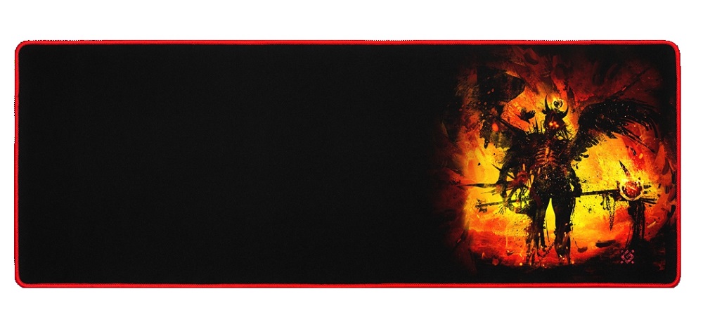 

Коврик для мыши Defender 50563 820х300х3мм, цвет: чёрный/красный, 50563