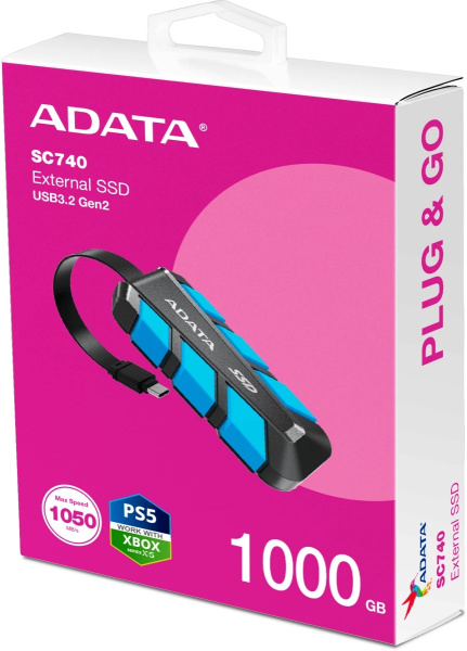 фото Внешний SSD USB 3.2 Gen 2 Type-C ADATA SC740 в Перми 1000 ГБ