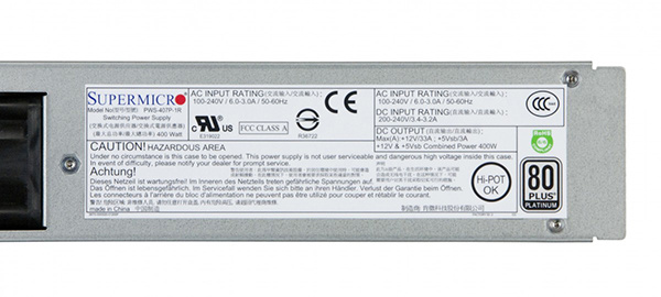 фото Блок питания  Supermicro PWS-407P-1R в Краснодаре