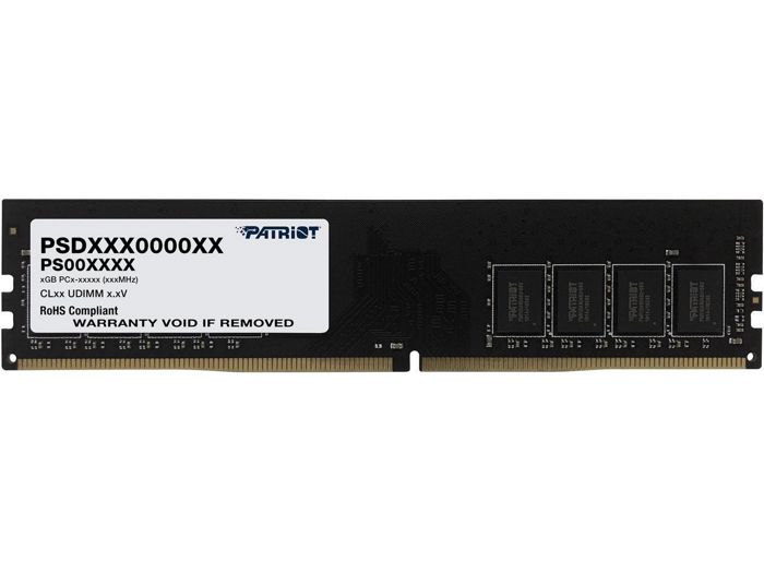 

Модуль памяти DDR4 8GB Patriot Memory PSD48G320081 Signature Line PC4-25600 3200MHz CL22 288pin 1.2V Retail, PSD48G320081