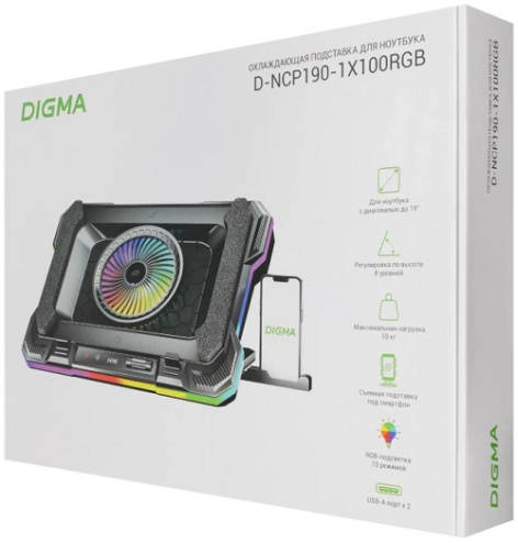 фото Подставка для ноутбука  Digma D-NCP190-1X100RGB в Красноярске